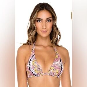 Women's Multicolor Halter Bikini Top